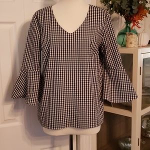 Size M -Gingham pattern top
